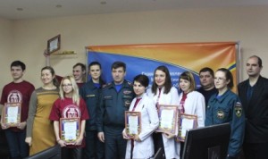 Вручение дипломов МЧС январь 2016